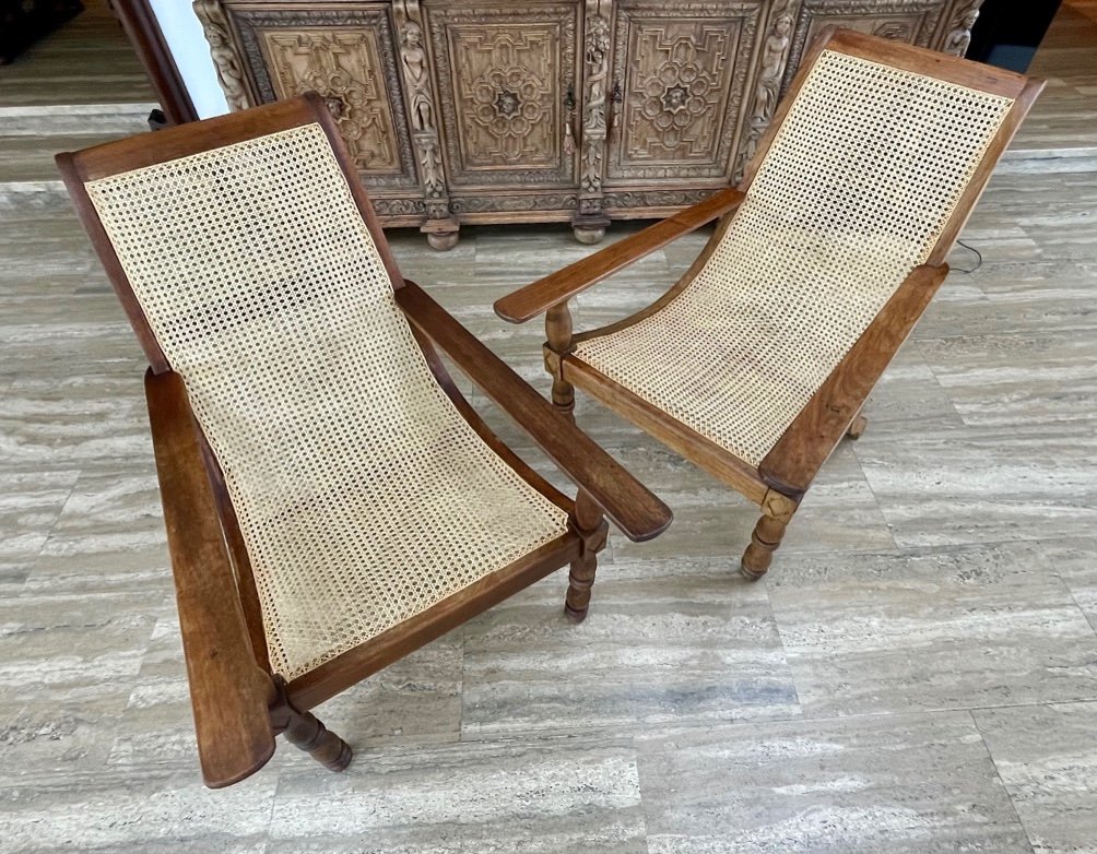19th Century Teak Planter Armchairs -photo-7