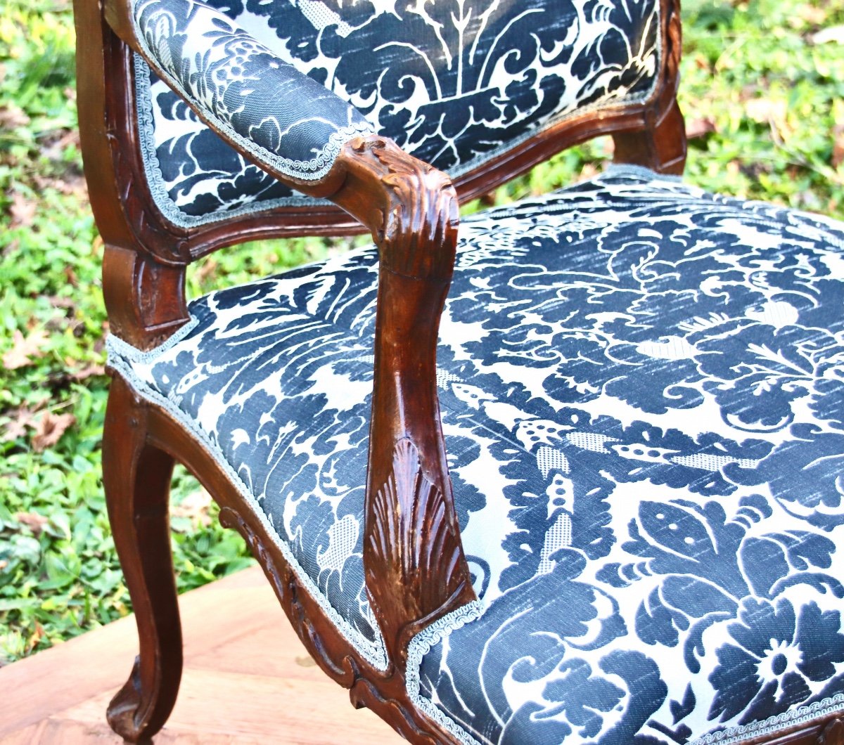 Set Of 4 18th Century Flat Back Armchairs-photo-7