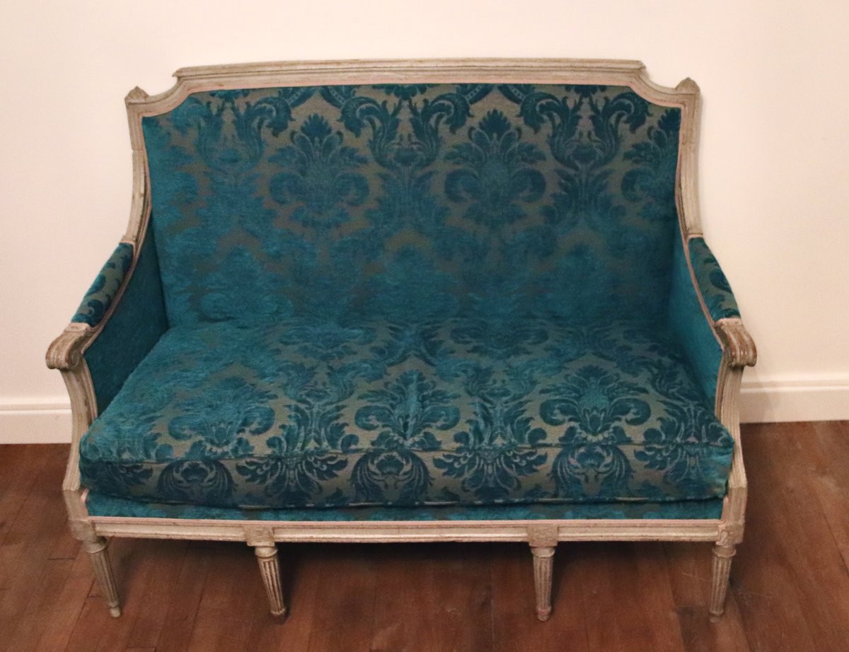 Banquette à Coussin d'époque Louis XVI -photo-5