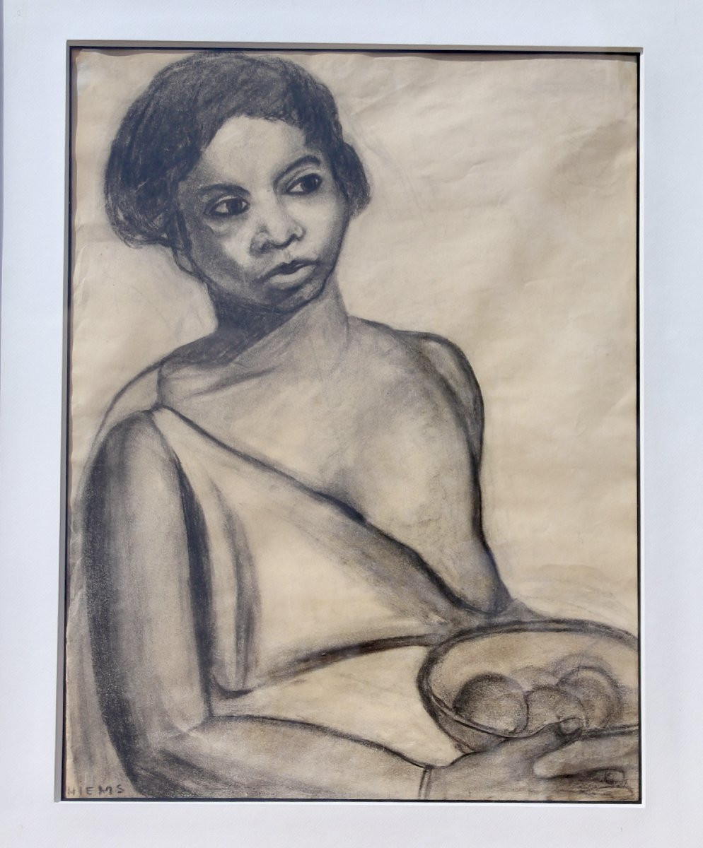 Dessin Fusain De Jeune Femme Par Hiem -photo-2