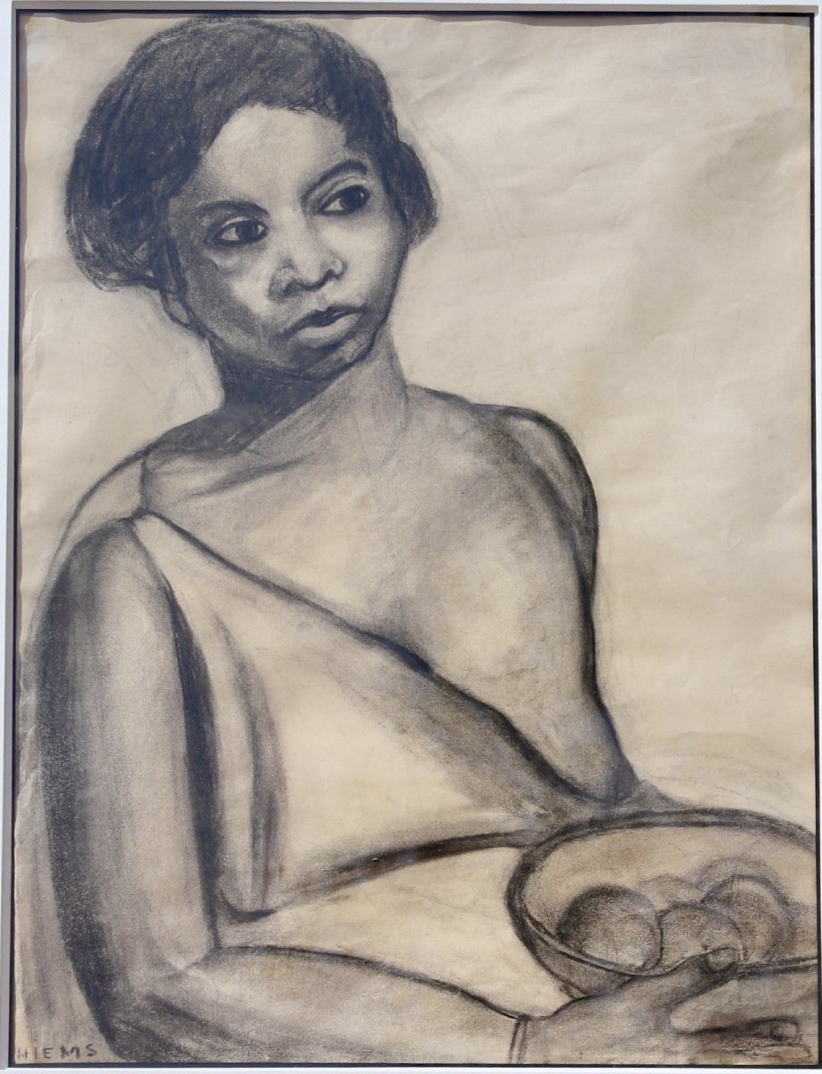 Dessin Fusain De Jeune Femme Par Hiem -photo-2