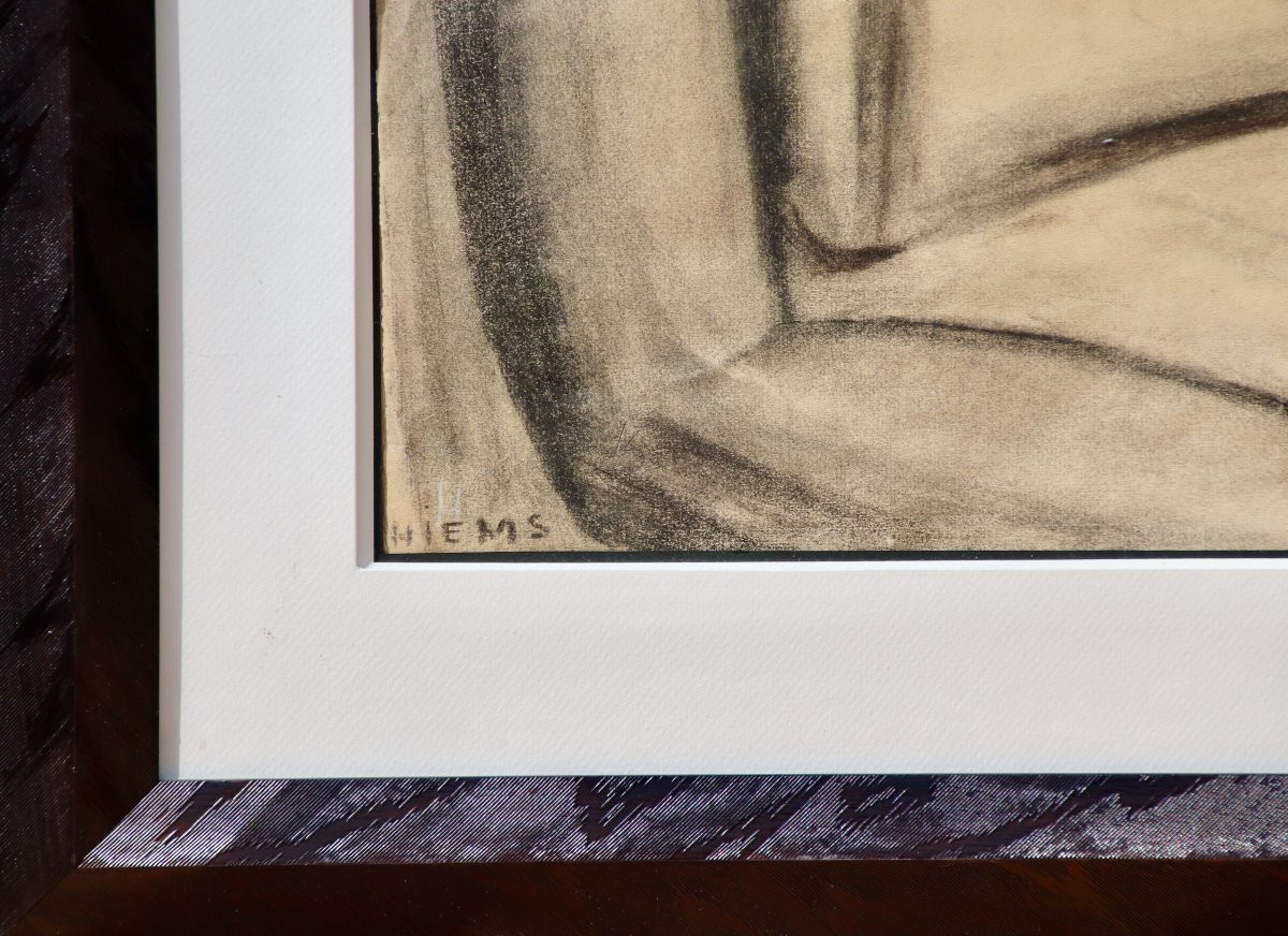 Dessin Fusain De Jeune Femme Par Hiem -photo-4