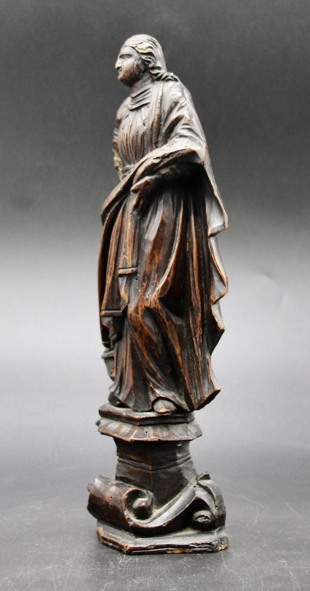 18th Century Lime Wood Sculpture Of A Saint -photo-2