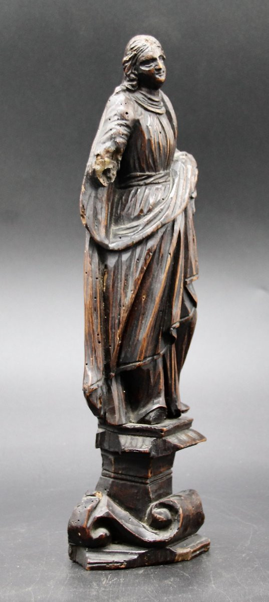 18th Century Lime Wood Sculpture Of A Saint -photo-3