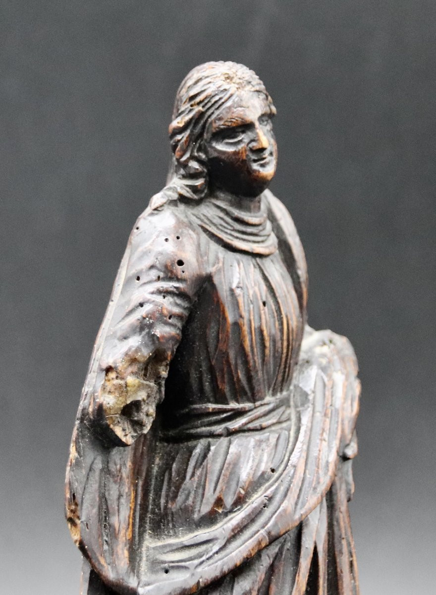 18th Century Lime Wood Sculpture Of A Saint -photo-3