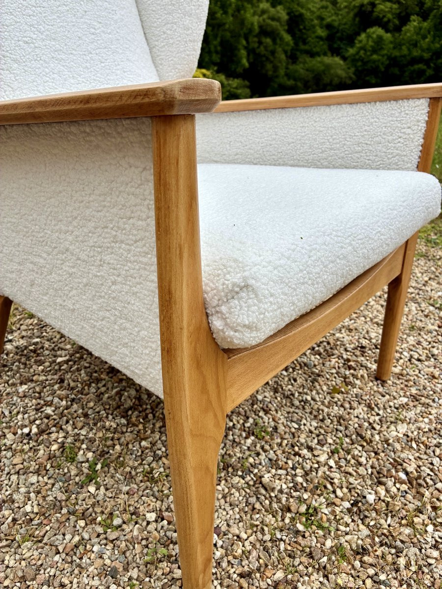 Paire De Bergères De Parker Knoll En Teck Des Années 1950-photo-1