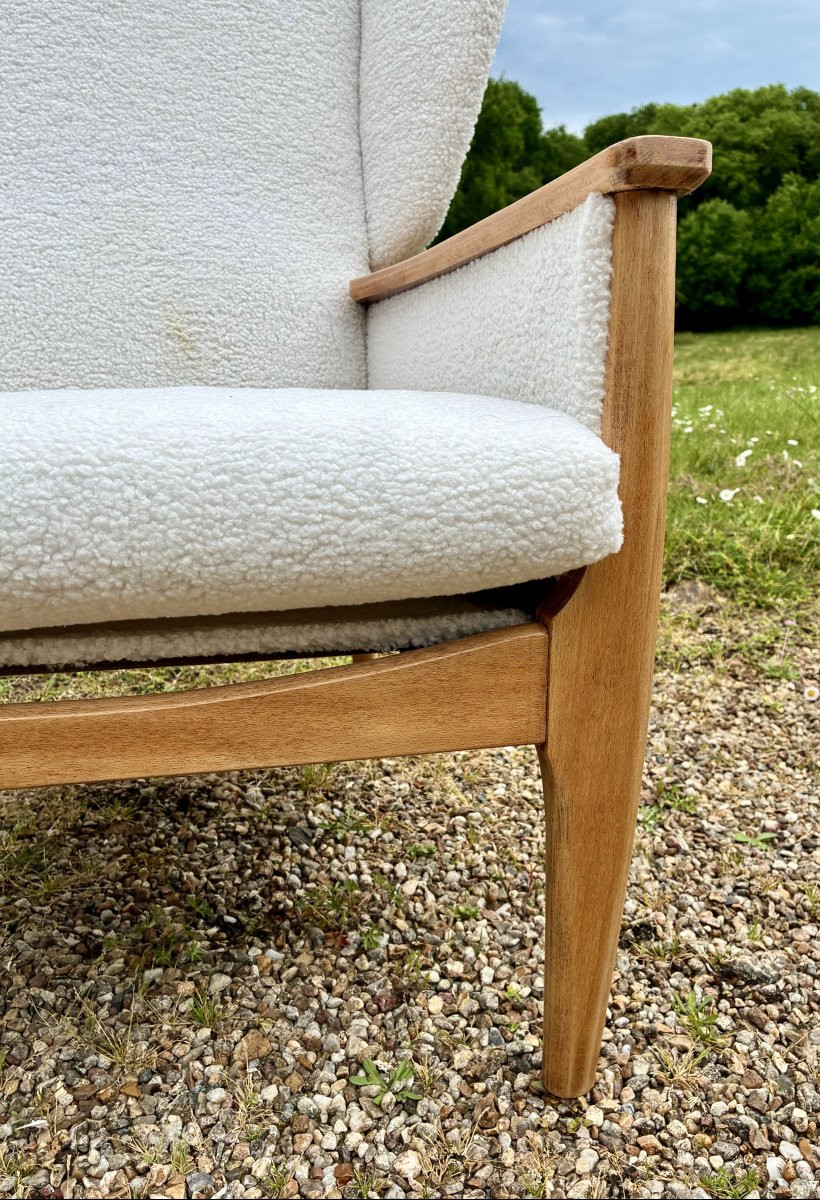 Paire De Bergères De Parker Knoll En Teck Des Années 1950-photo-5