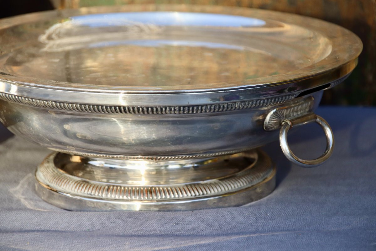 Pair Of 19th Century Silver-plated Hot Plates-photo-1