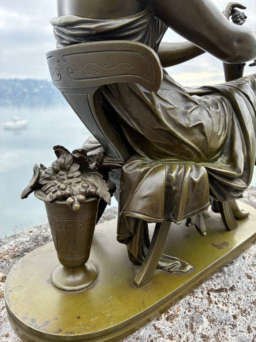 19th Century Bronze Of Nimphe By Pierre-henri Dumaige -photo-8