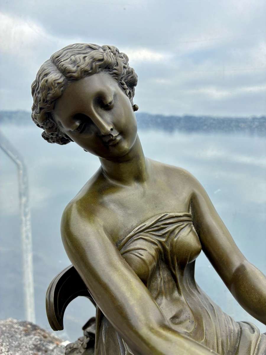 19th Century Bronze Of Nimphe By Pierre-henri Dumaige 