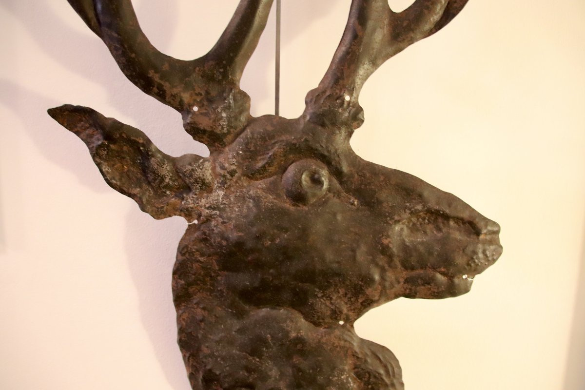 19th Century Hunting Sign In Sheet Metal -photo-2