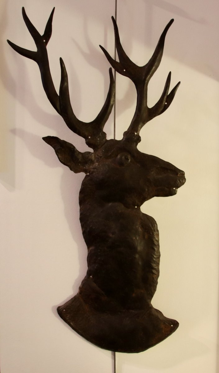 19th Century Hunting Sign In Sheet Metal -photo-4
