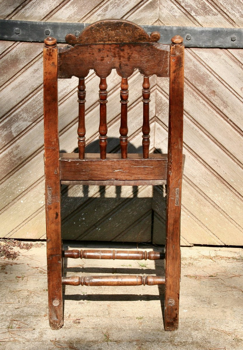 18th Century Basque Chair In Walnut-photo-8