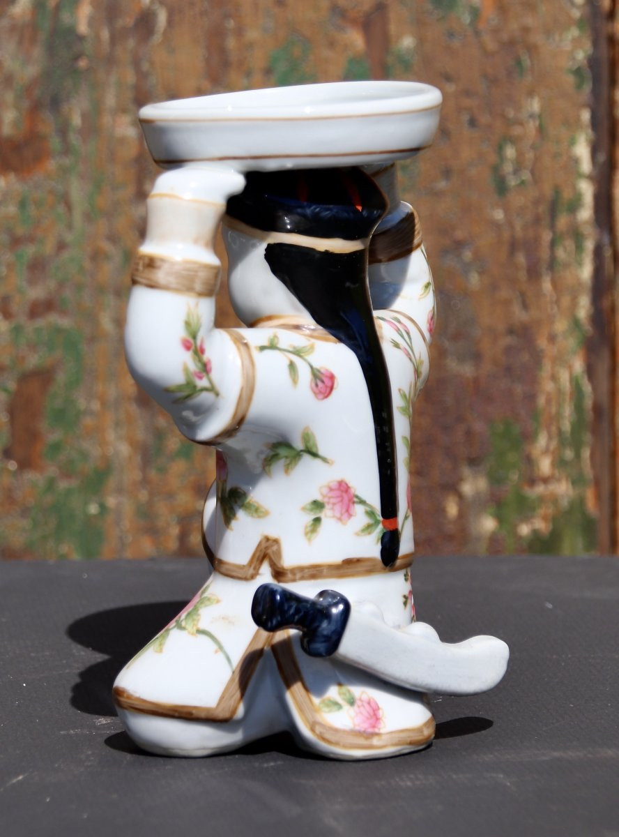 paire de salerons extrème orient XXéme en porcelaine -photo-3