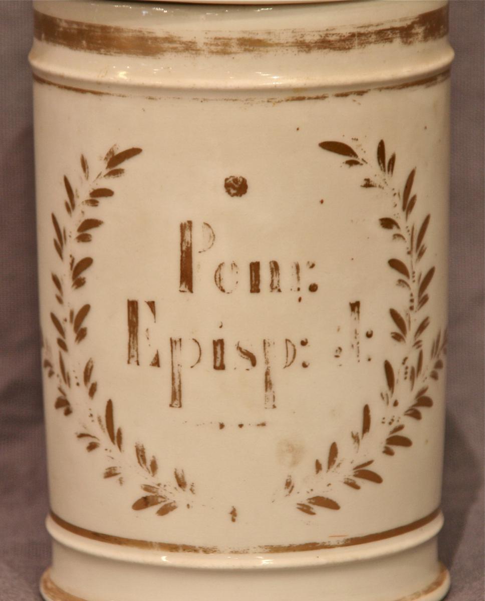 Pharmacy Jar Porcelain Nineteenth-photo-3