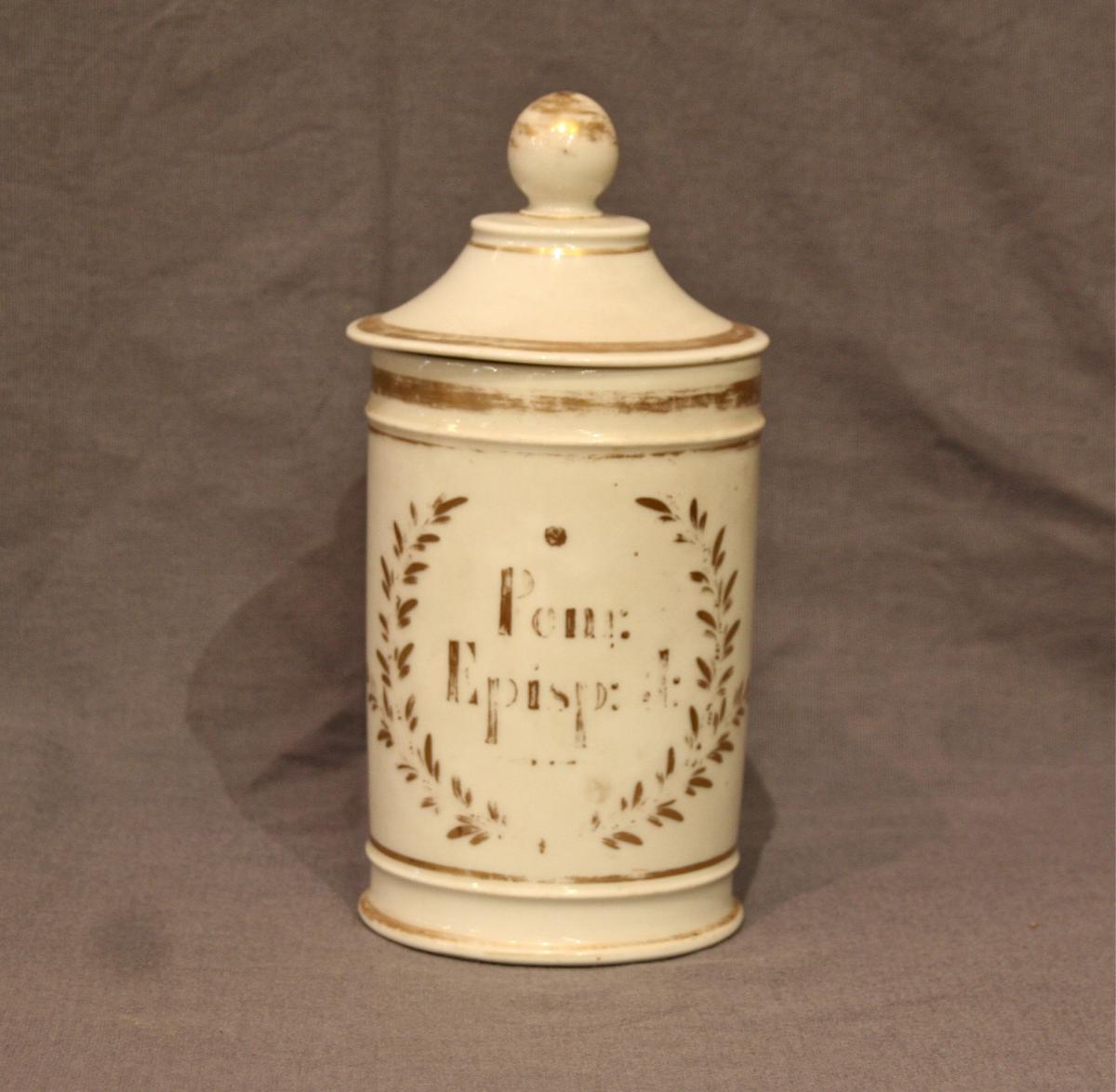 Pharmacy Jar Porcelain Nineteenth-photo-4