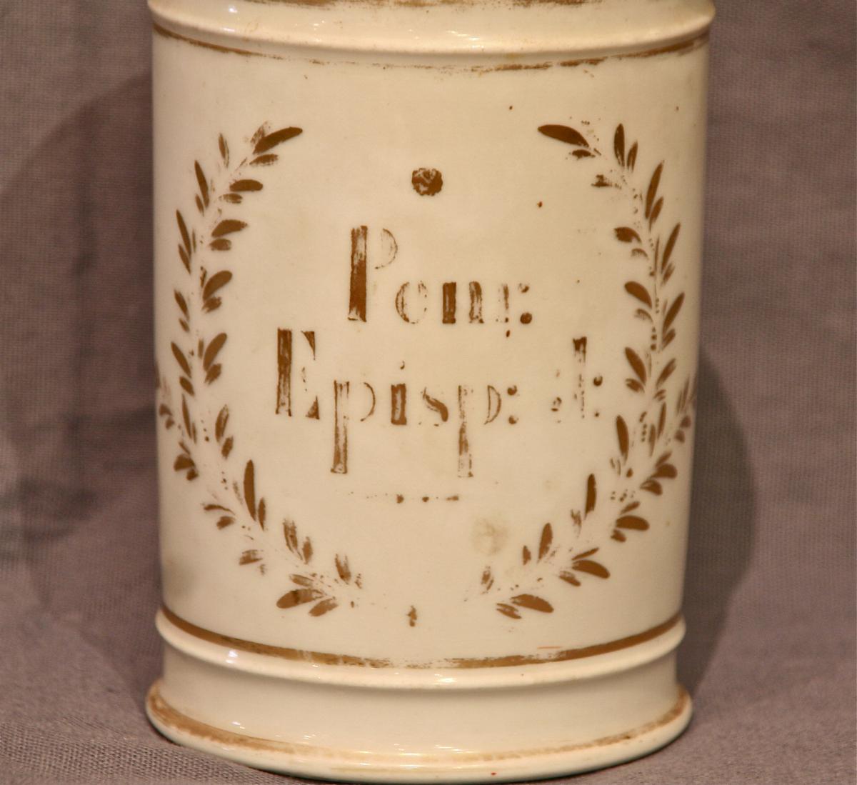 Pharmacy Jar Porcelain Nineteenth-photo-2