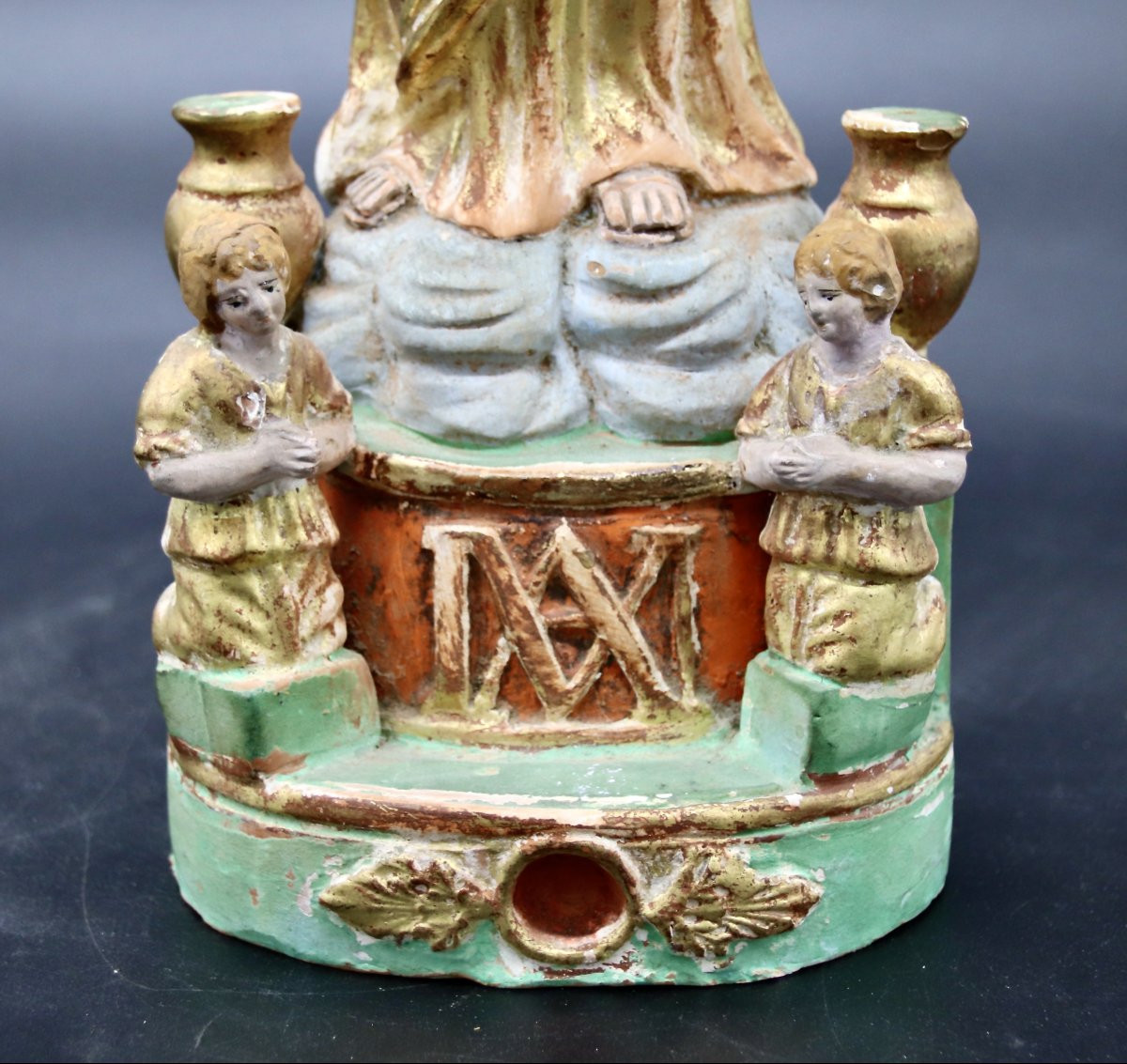 santibelli XIXème vierge à l'enfant à l'urne-photo-2