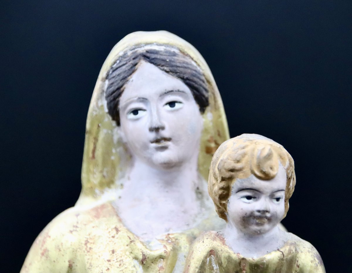 santibelli XIXème vierge à l'enfant à l'urne-photo-1