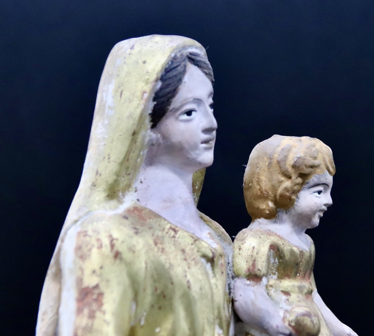 santibelli XIXème vierge à l'enfant à l'urne-photo-7