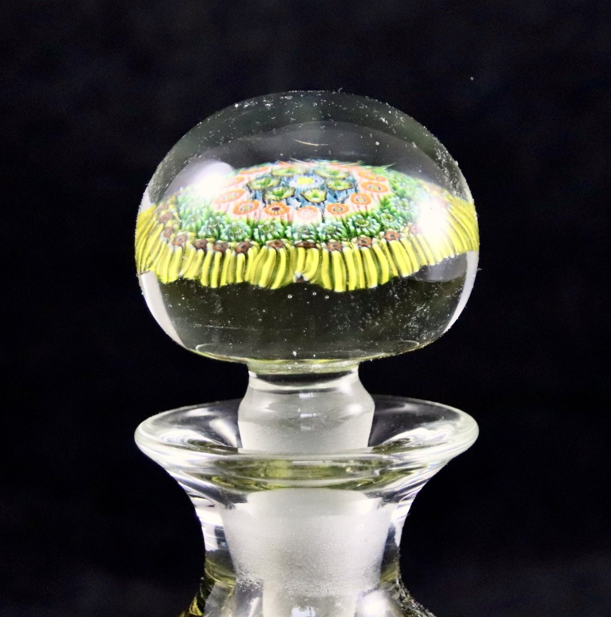 Sulfide Millefiori Glass Bottle-photo-3