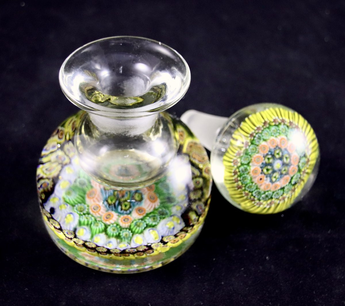 Sulfide Millefiori Glass Bottle-photo-7