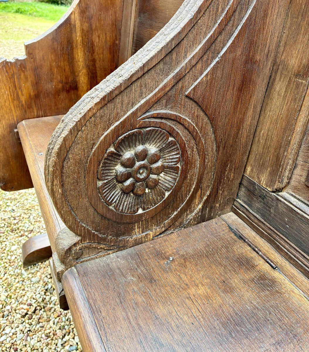 Stalles d'église en chêne éléments XVIIème -photo-3