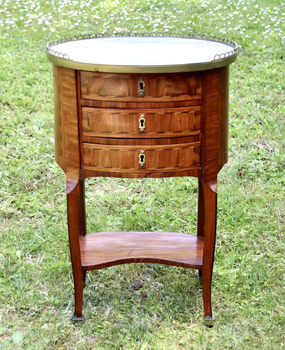 Writing Desk Between Two 18th Century Stamped Cm Magnien-photo-3