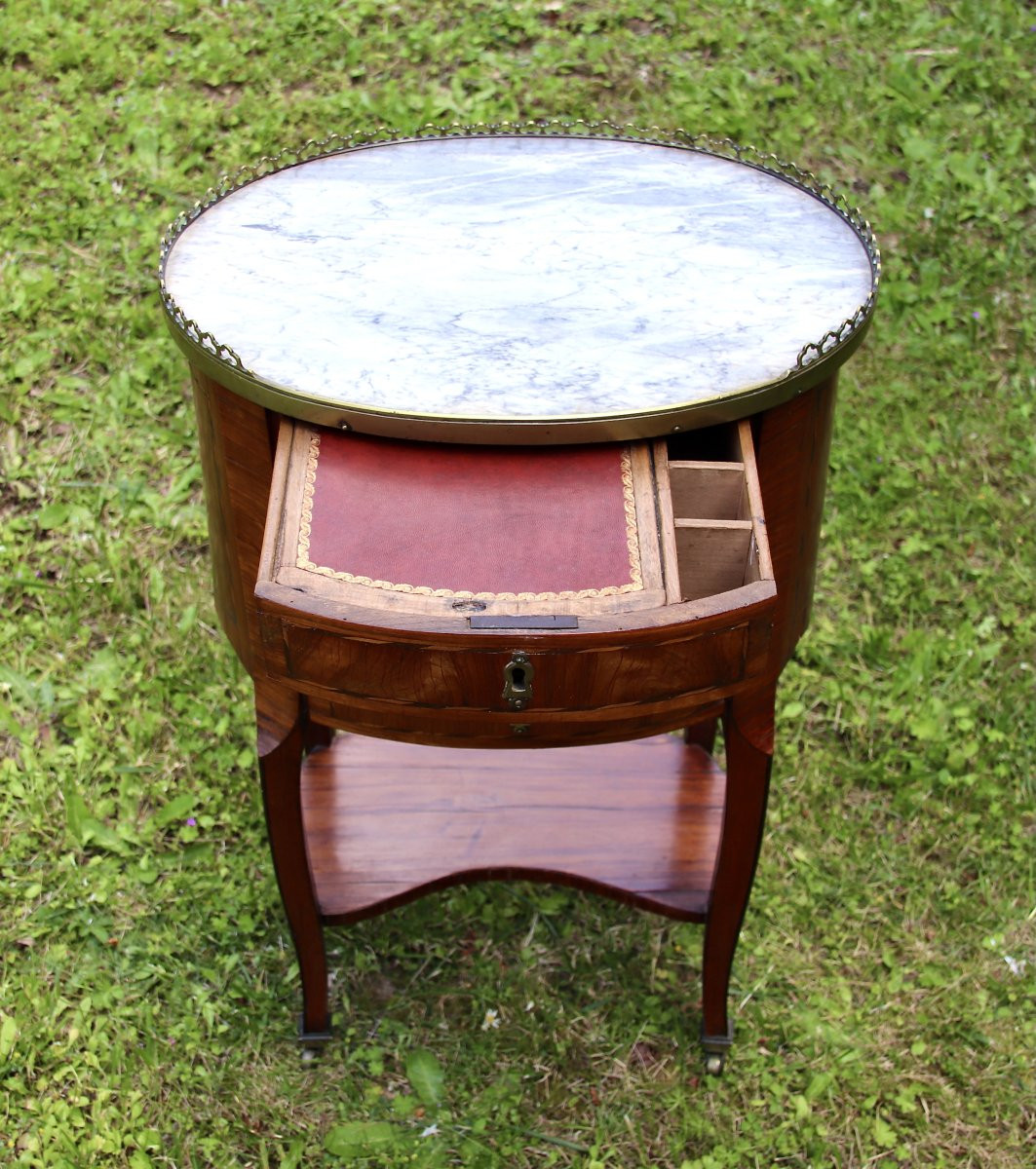 Writing Desk Between Two 18th Century Stamped Cm Magnien-photo-1