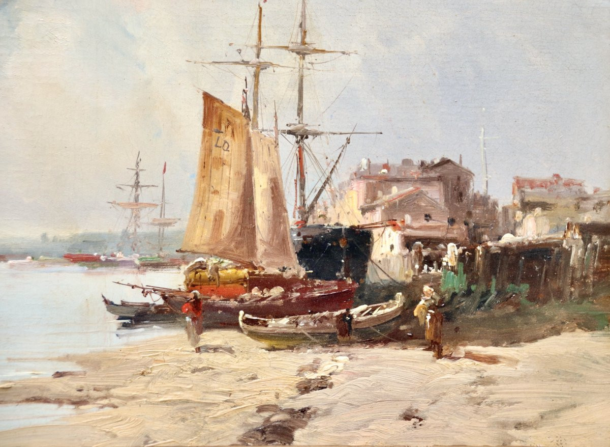 Peinture marine XIXème de Galien-LALOUE -photo-3