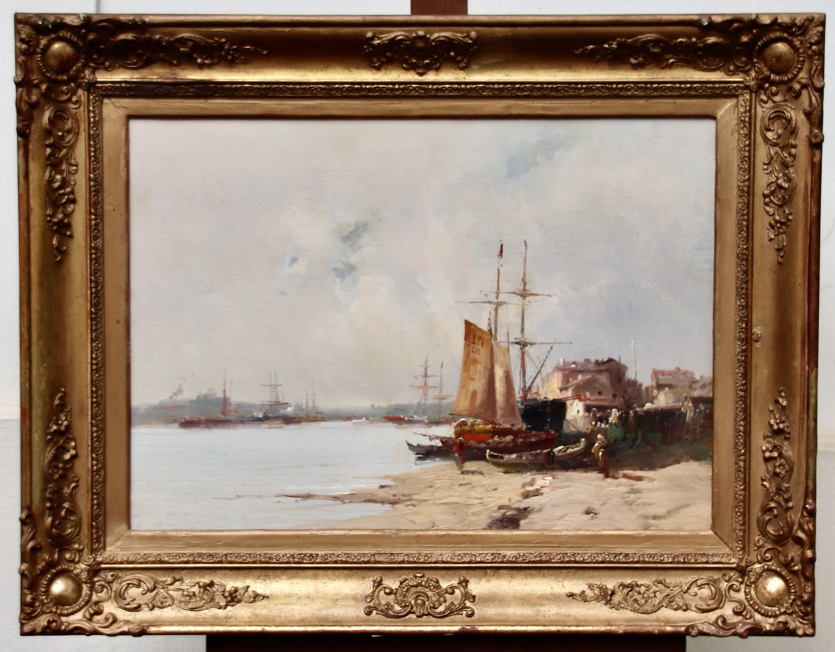 Peinture marine XIXème de Galien-LALOUE -photo-5