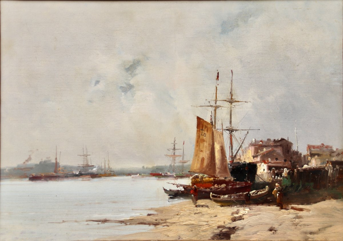 Peinture marine XIXème de Galien-LALOUE -photo-6
