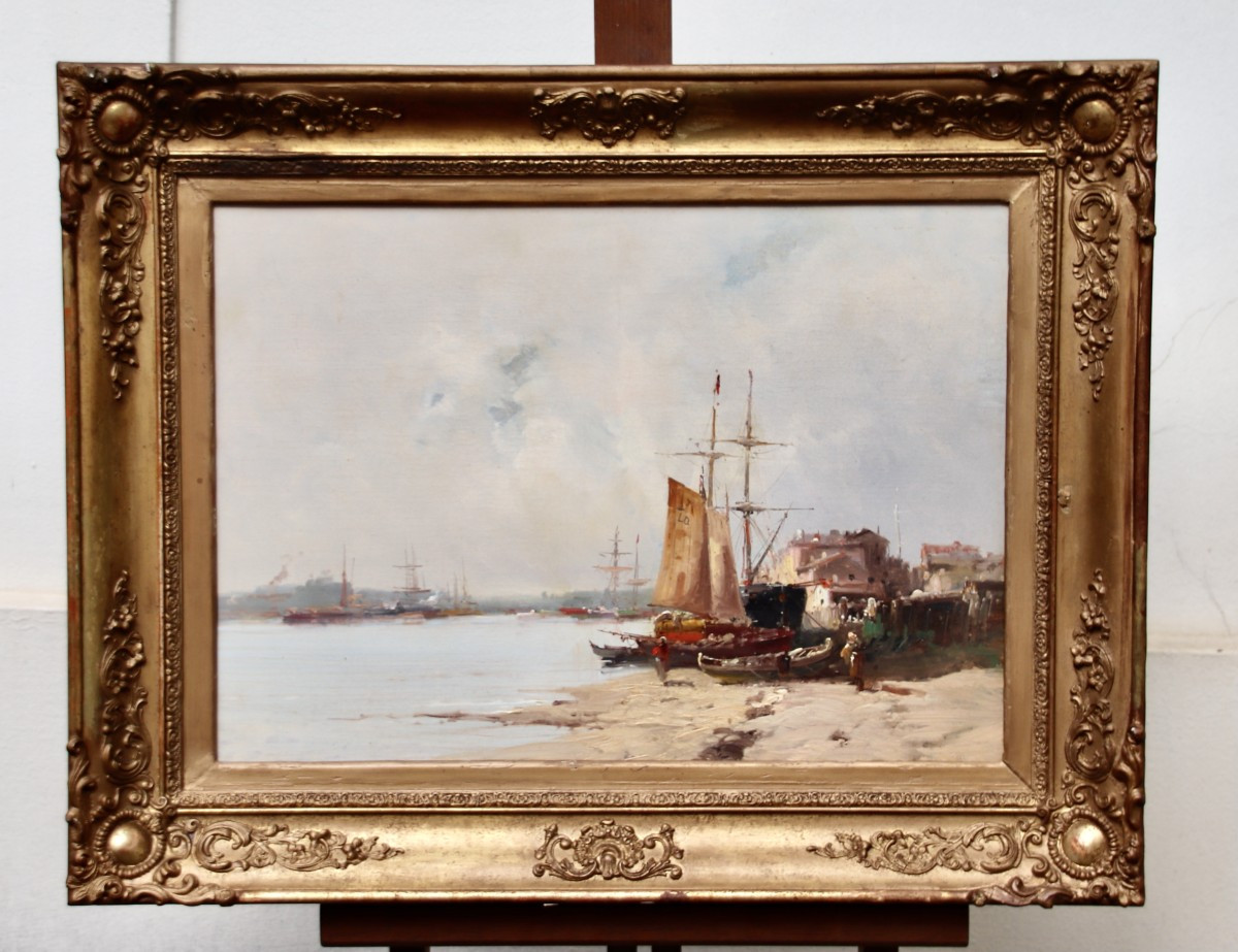 Peinture marine XIXème de Galien-LALOUE 