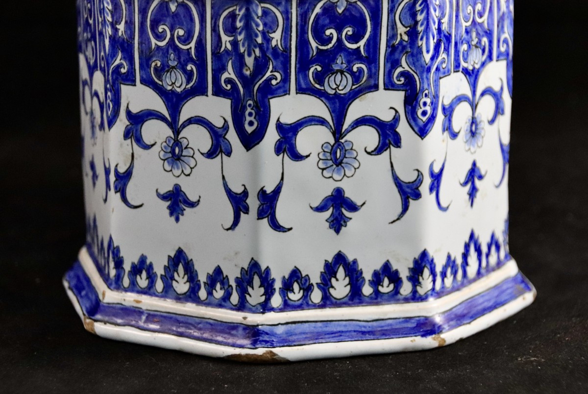 19th Century Malicorne Earthenware Water Cooler-photo-2