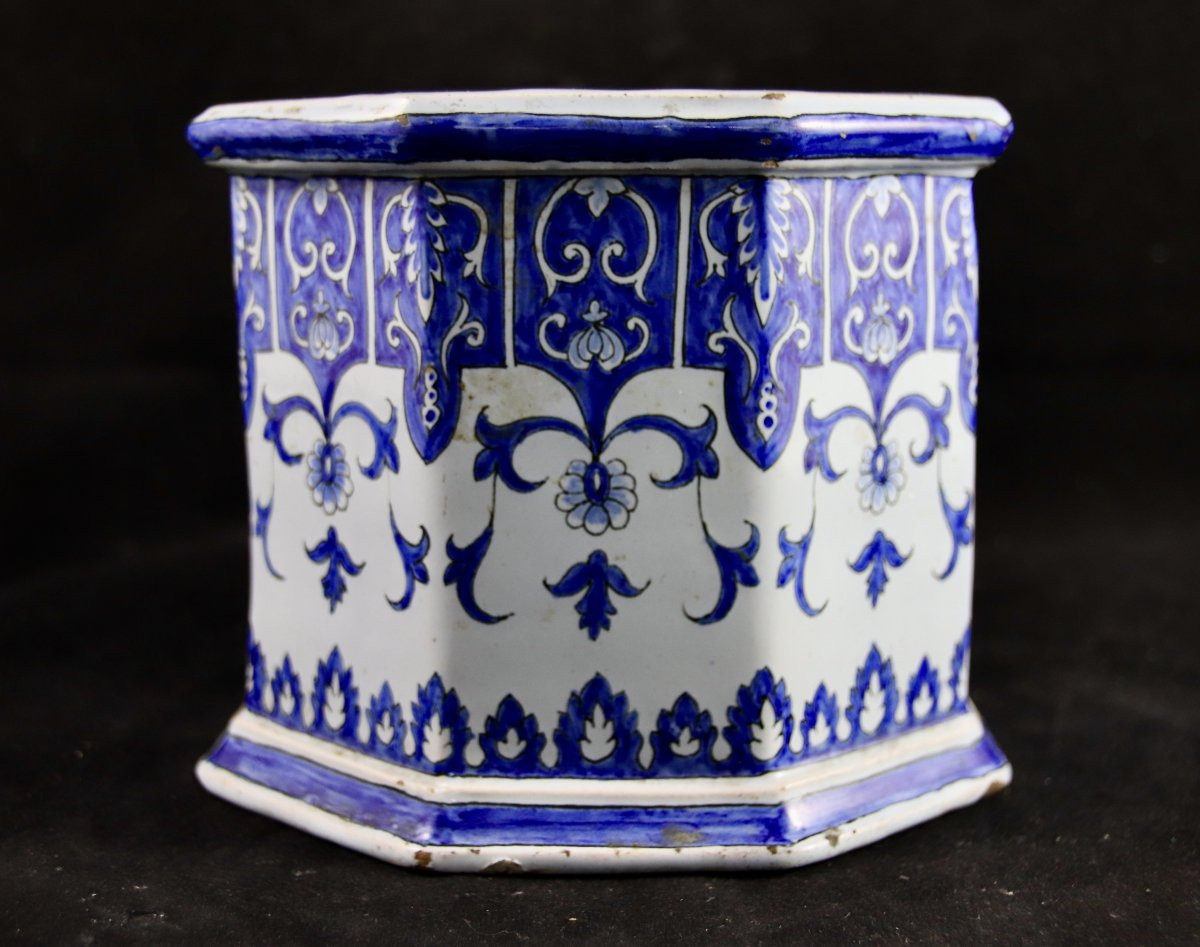 19th Century Malicorne Earthenware Water Cooler-photo-6