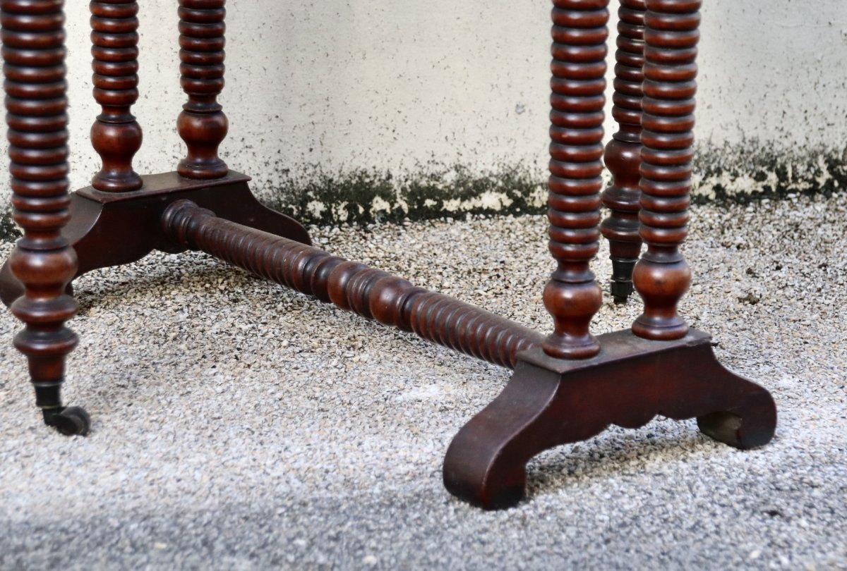 19th Century Mahogany Drop-leaf Table-photo-5