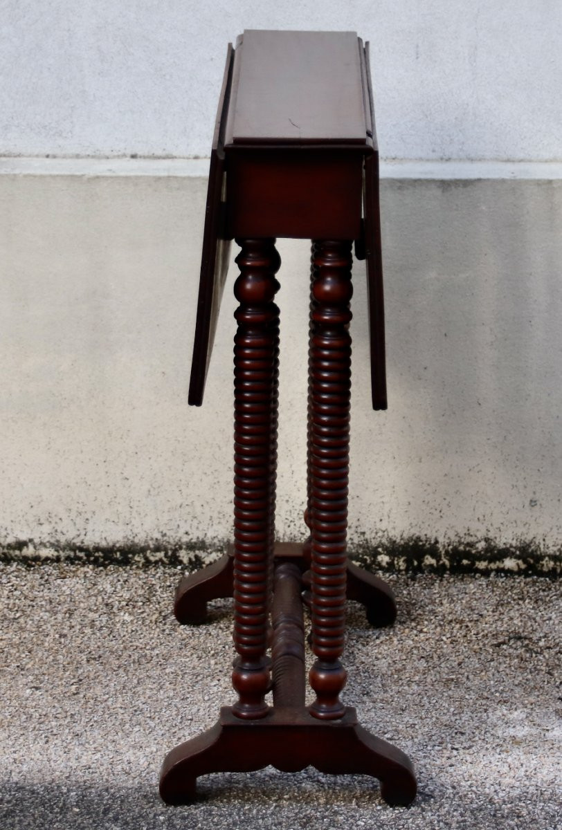 19th Century Mahogany Drop-leaf Table-photo-7