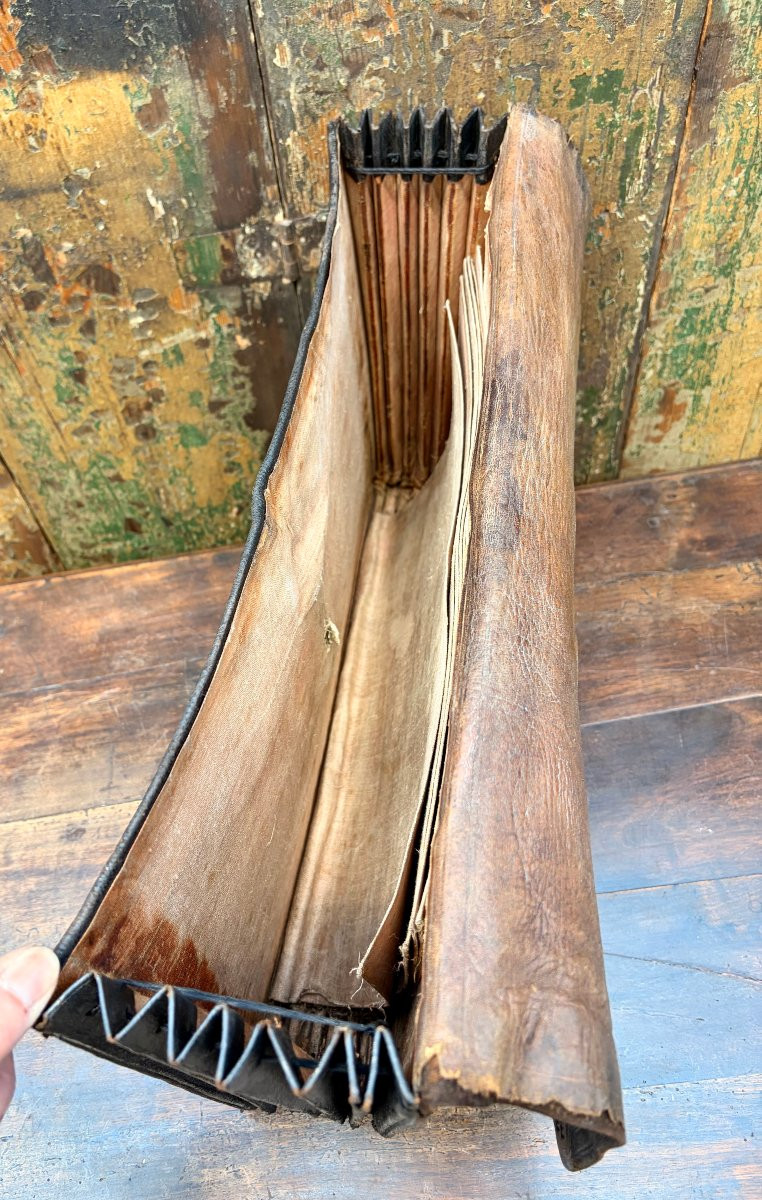 18th-century Leather Wallet/document Holder, "naval Secretary" By Mr. Delongerais -photo-5