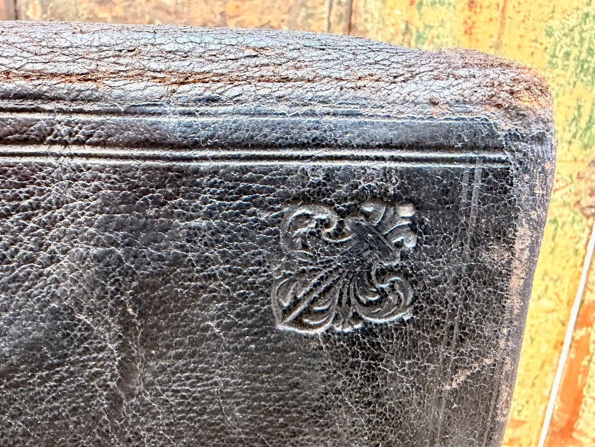 18th-century Leather Wallet/document Holder, "naval Secretary" By Mr. Delongerais -photo-7