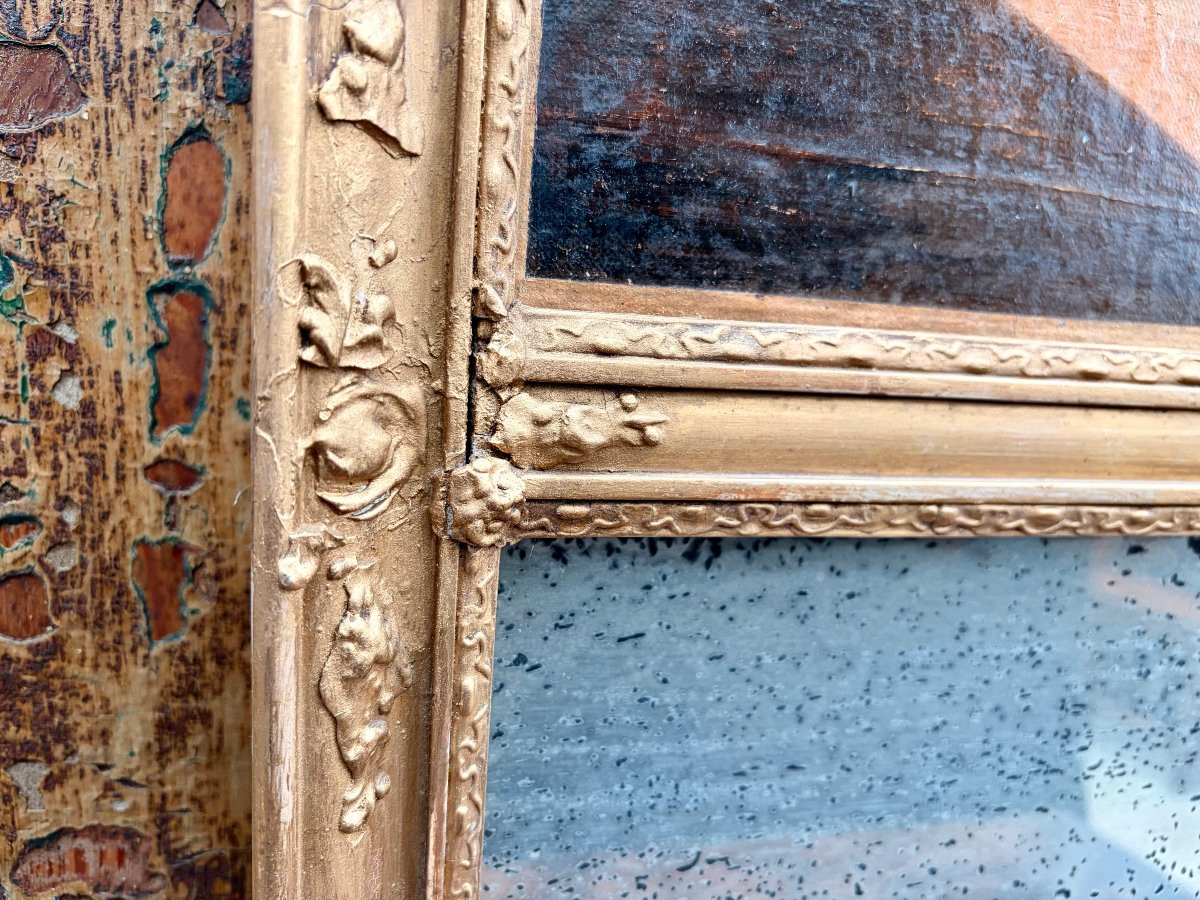 Trumeau XIXème scène à l'ecclésiastique -photo-6