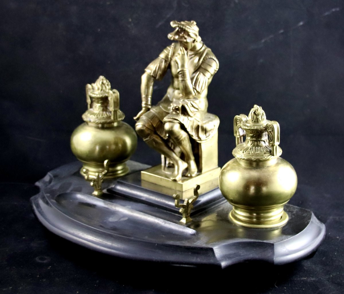 19th Century Inkwell By Lorenzo De' Medici After Michelangelo -photo-7