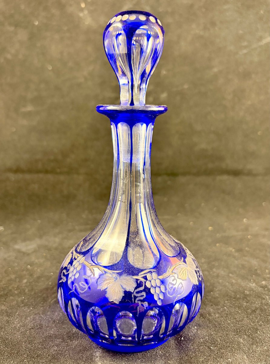 19th Century Bohemian Crystal Bottle -photo-1