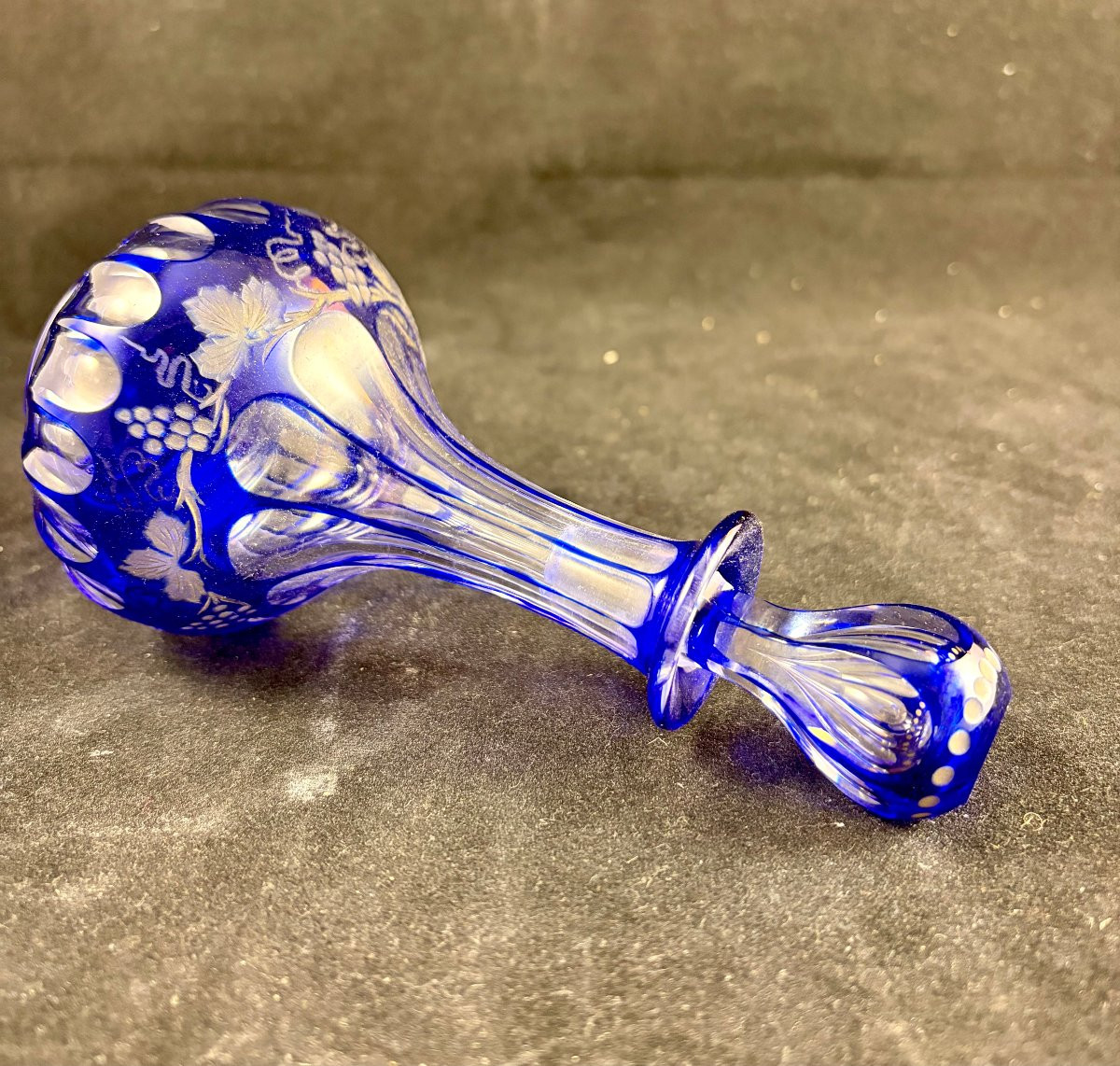 19th Century Bohemian Crystal Bottle -photo-2