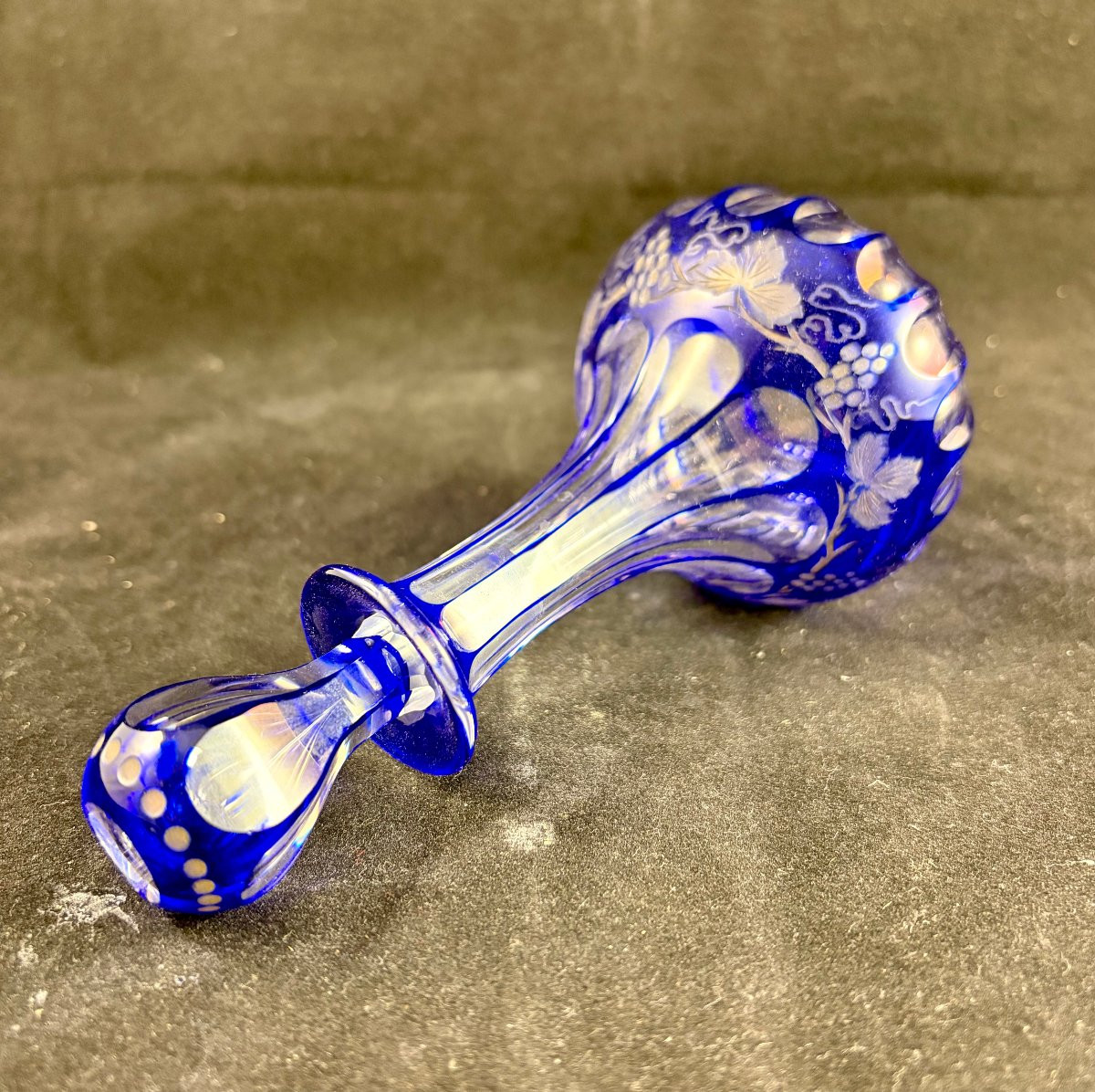 19th Century Bohemian Crystal Bottle -photo-3