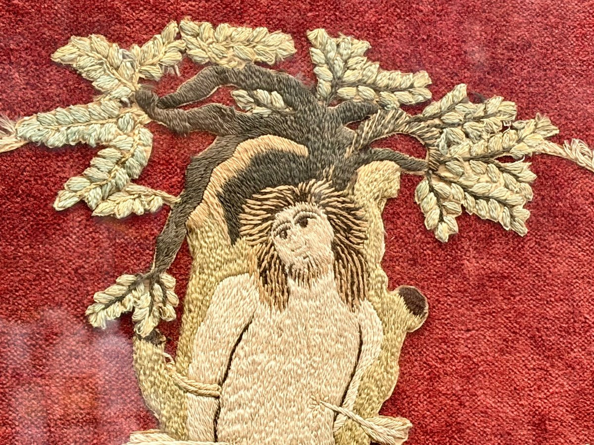broderie tapisserie XIXème Saint-Sébastien-photo-3