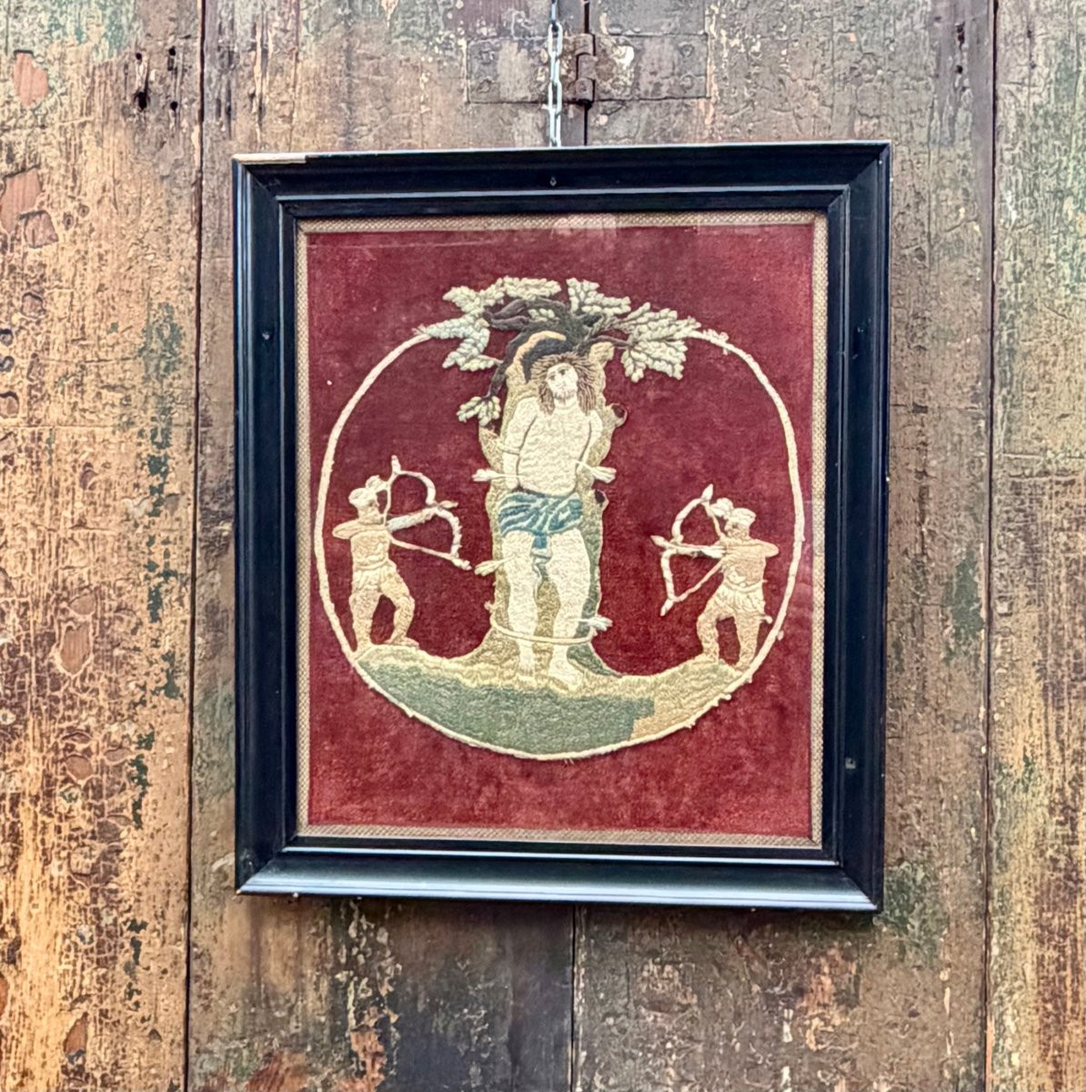 broderie tapisserie XIXème Saint-Sébastien-photo-5