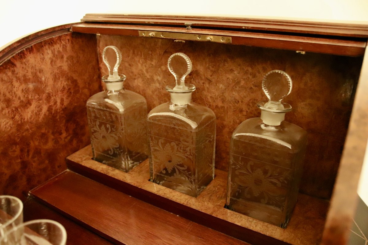 cave à liqueur XIXème en ronce de tuya -photo-4