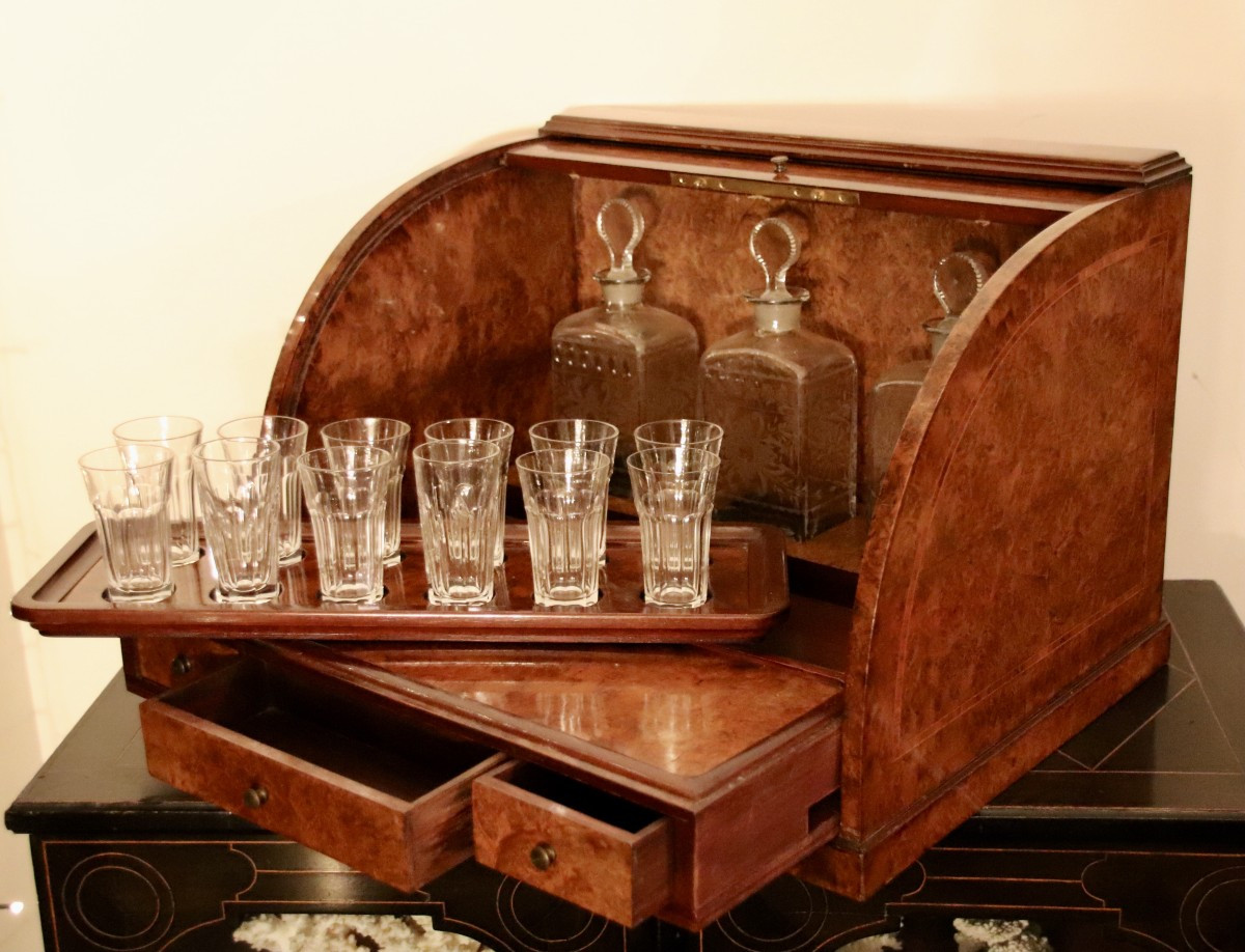 cave à liqueur XIXème en ronce de tuya 