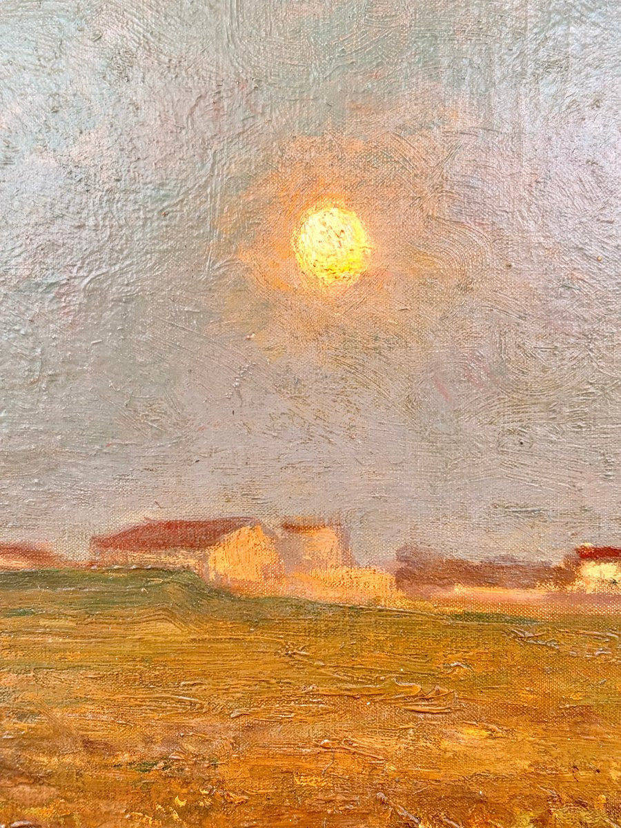 Peinture Henri CALLOT village sous le soleil -photo-2