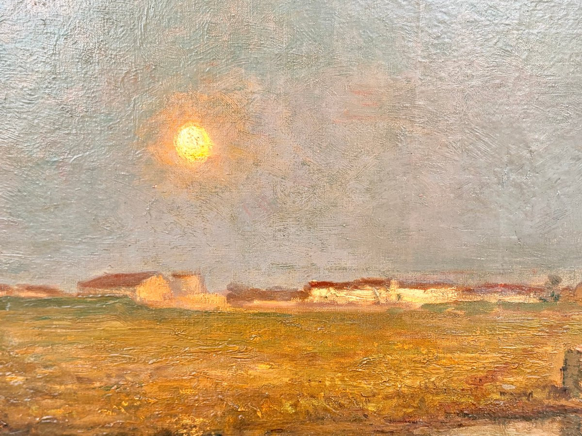 Peinture Henri CALLOT village sous le soleil -photo-7